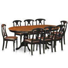 9  Pc  Dining  room  set-Dining  Table  with  8  Wooden  Dining  Chairs