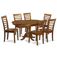7  Pc  Dining  room  set  for  6-Table  with  Leaf  with  6  Dining  Chairs