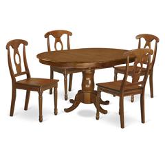 5  Pc  Dining  room  set-Oval  Dining  Table  with  Leaf  and  4  Chairs