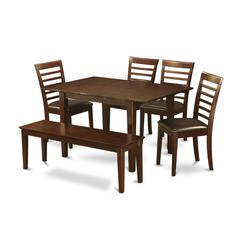 6  Pc  Kitchen  Table  with  bench  -Kitchen  Tables  with  4  Kitchen  Chairs  and  Bench