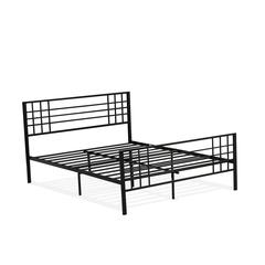 Tyler Bed Frame with 9 Metal Legs - High-class Bed in Powder Coating Black Color