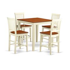 5  Pc  Counter  height  Table-Square  pub  Table  and  4  Kitchen  counter  Chairs