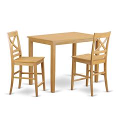 3  Pc  counter  height  Table  and  chair  set  -  Small  Kitchen  Table  and  2  bar  stools  with  backs