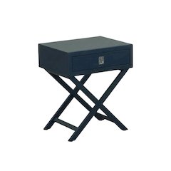 Navy Blue Nightstand with Modern Design and Durable Construction