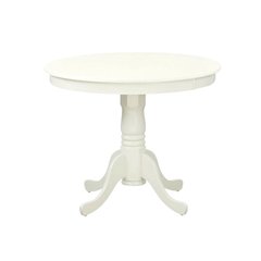 Elegant Round Small Dining Table – White Finish, Ideal for 2 or 4