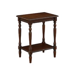 Mahogany, Storage Side Table, Open Shelf, Quality Build