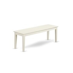 Elegant Solid Wood Dining Bench in White Sturdy Wooden Bench for Table