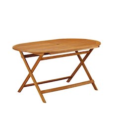 Wooden Patio Set - Dining Table and 4 Outdoor Chairs, Solid Wood Design