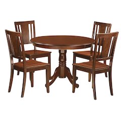 Solid Wood 5 Pc Breakfast Nook Table Set with Kitchen Table Chairs Set of 4