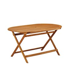 Oil-Finish Wooden Patio Table with Durable Weather-Resistant Coating