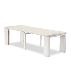 5 Pieces Extendable Dining Set, Antique White