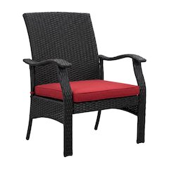 Black Wicker Patio Set with Table and 2 Chairs - Durable Outdoor Seating