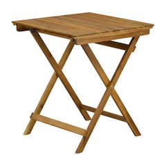 3-Piece Outdoor Dining Set Wood Patio Table with 2 Chairs, Oil Finish