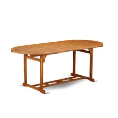 5 Piece Outdoor Patio Dining Sets Consist of an Oval Acacia Table