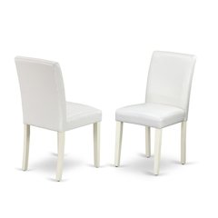 Faux Leather-Upholstered Parsons Dining Chair for Kitchen and Dining Room, Set of 2