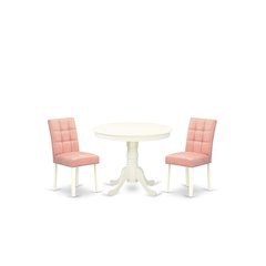 3 Piece Dining Table Set consists A Wood Table