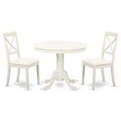 Dining Room Set Linen White, ANBO3-LWH-LC