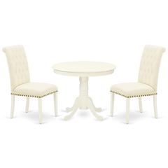 Dining Room Set Linen White, ANBR3-LWH-02
