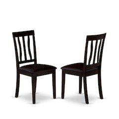 Faux Leather Upholstered Wooden Dining Chairs for Dining Room, Set of 2