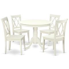 Dining Room Set Linen White, ANCL5-LWH-W