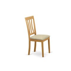 Elegant Wooden Dining Chairs – Cushion Seat Kitchen Chairs, Set of 2