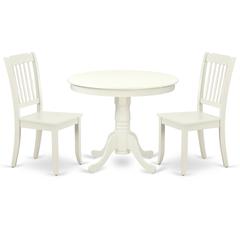 Dining Room Set Linen White, ANDA3-LWH-W