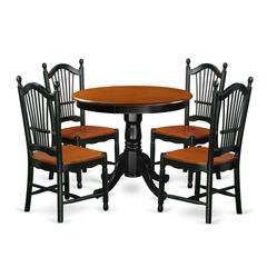 Dining Room Set Black & Cherry, ANDO5-BCH-W