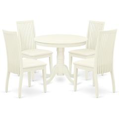Dining Room Set Linen White, ANIP5-LWH-C