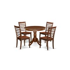 Dining Room Set Mahogany, ANML5-MAH-W