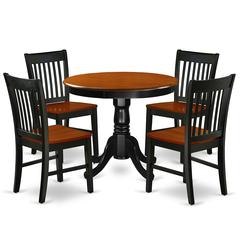 Dining Room Set Black & Cherry, ANNO5-BCH-W