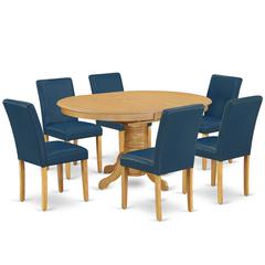 Dining Room Set Oak, AVAB7-OAK-55