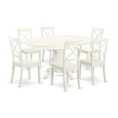 Dining Room Set Linen White, AVBO7-LWH-W
