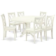 Dining Room Set Linen White, AVCL7-LWH-W