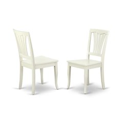 Linen-Upholstered Dining Chair with Wood Legs for Dining Room, Set of 2