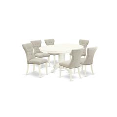 Dining Room Set Linen White, AVGA7-LWH-35