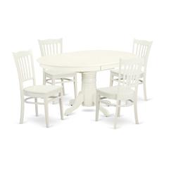 Dining Room Set Linen White, AVGR5-LWH-W