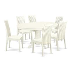 Dining Room Set Linen White, AVIP7-LWH-W
