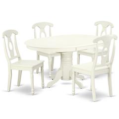 Dining Room Set Linen White, AVKE5-LWH-W