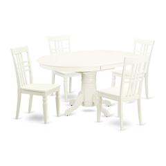 Dining Room Set Linen White, AVLG5-LWH-W