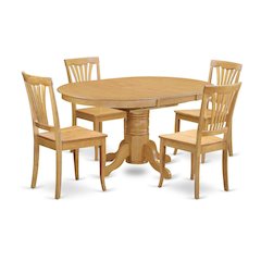 Elegant Wooden Dining Room Table Set for 4 – Kitchen Table and Chairs