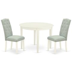 Dining Room Set Linen White, BOCE3-WHI-15