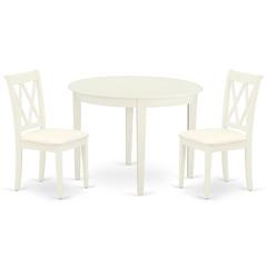 Dining Room Set Linen White, BOCL3-WHI-C