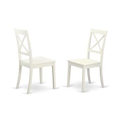 Boston  X-  back    Chair  for  dining  room  with    Wood  Seat,  Set  of  2