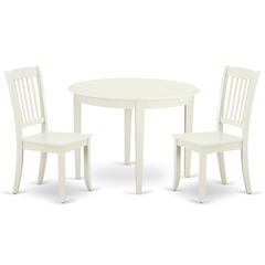 Dining Room Set Linen White, BODA3-LWH-W