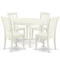 Dining Room Set Linen White, BODA5-LWH-W