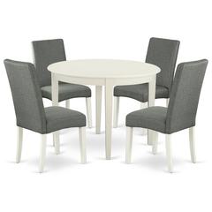 Dining Room Set Linen White, BODR5-LWH-07