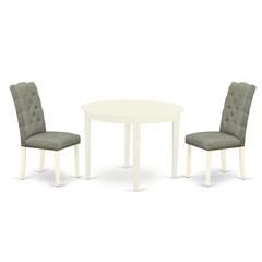 Dining Room Set Linen White, BOEL3-WHI-07
