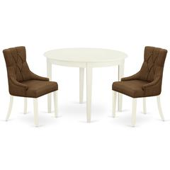 Dining Room Set Linen White, BOFR3-WHI-18