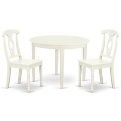 Dining Room Set Linen White, BOKE3-LWH-W