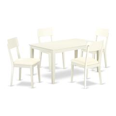 Dining Room Set Linen White, CAAD5-LWH-LC
